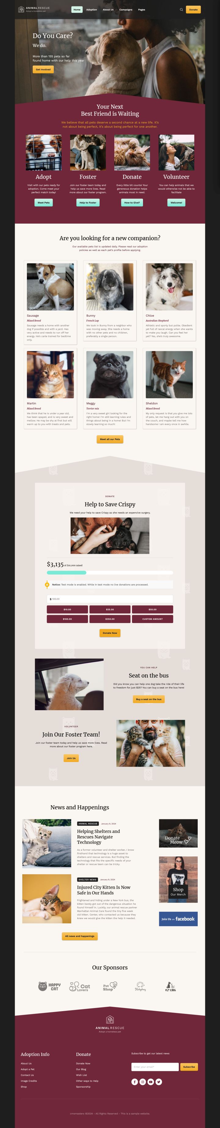 WordPress шаблон ThemeForest Animal Rescue