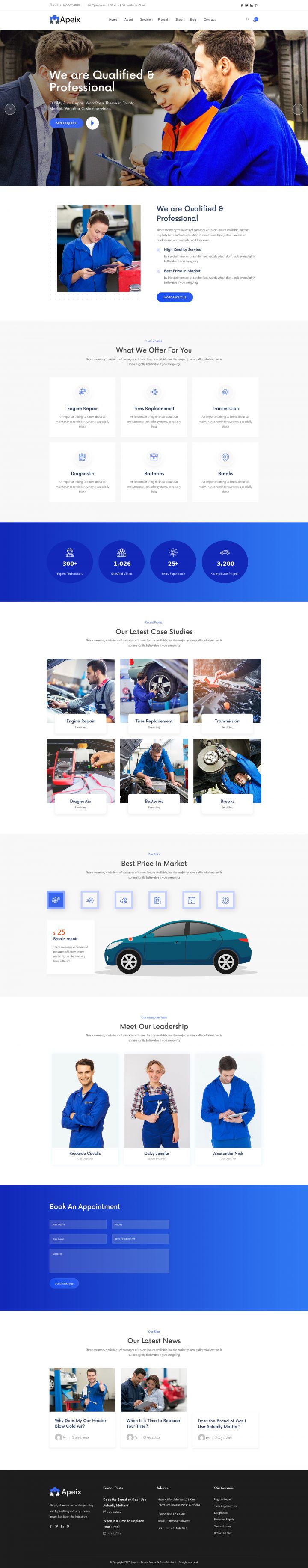 WordPress шаблон ThemeForest Apeix