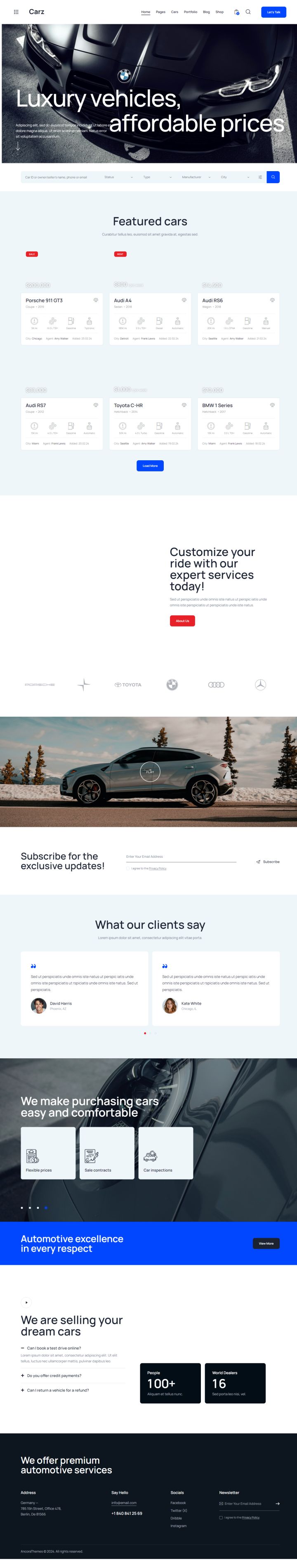 WordPress шаблон ThemeForest Carz