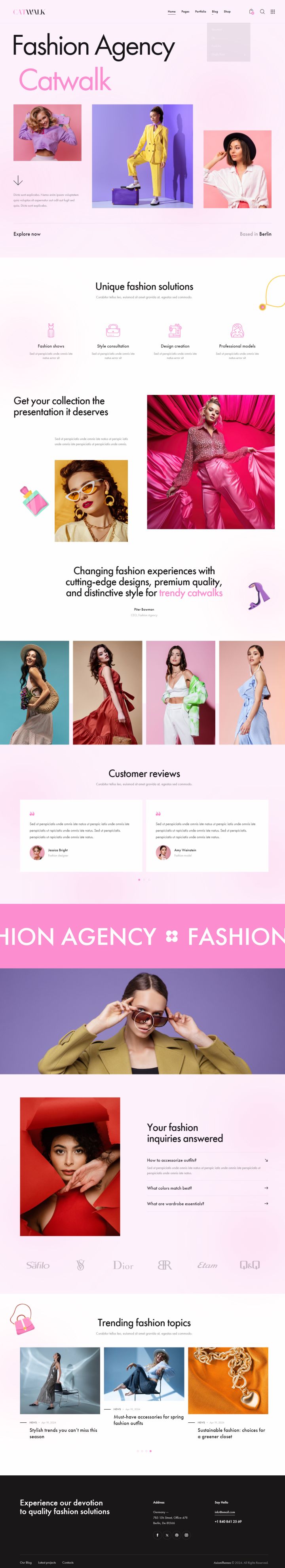 WordPress шаблон ThemeForest Catwalk