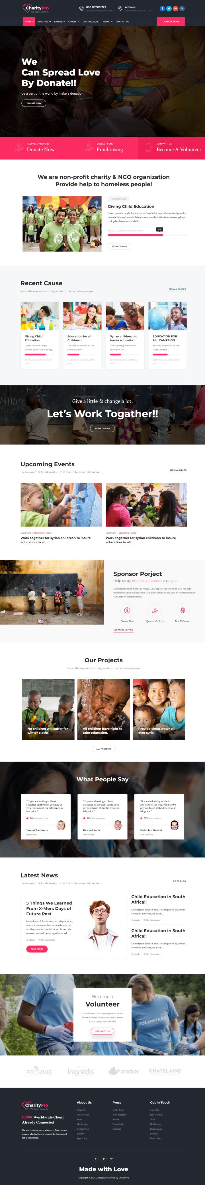 WordPress шаблон ThemeForest Charity Pro