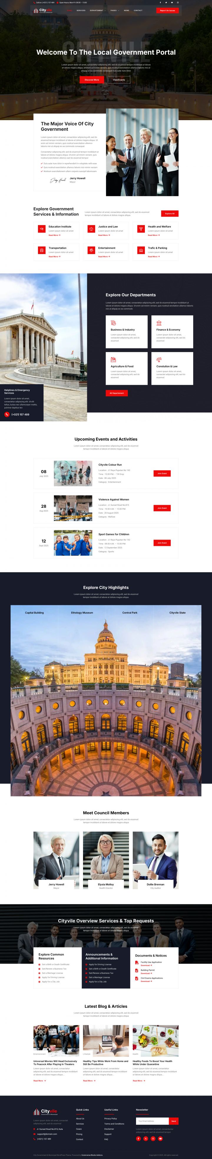 WordPress шаблон ThemeForest Cityvile