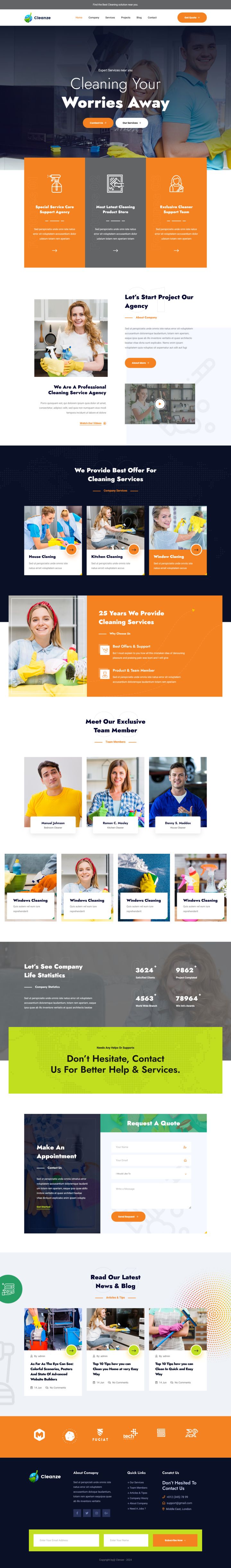 WordPress шаблон ThemeForest Cleanze