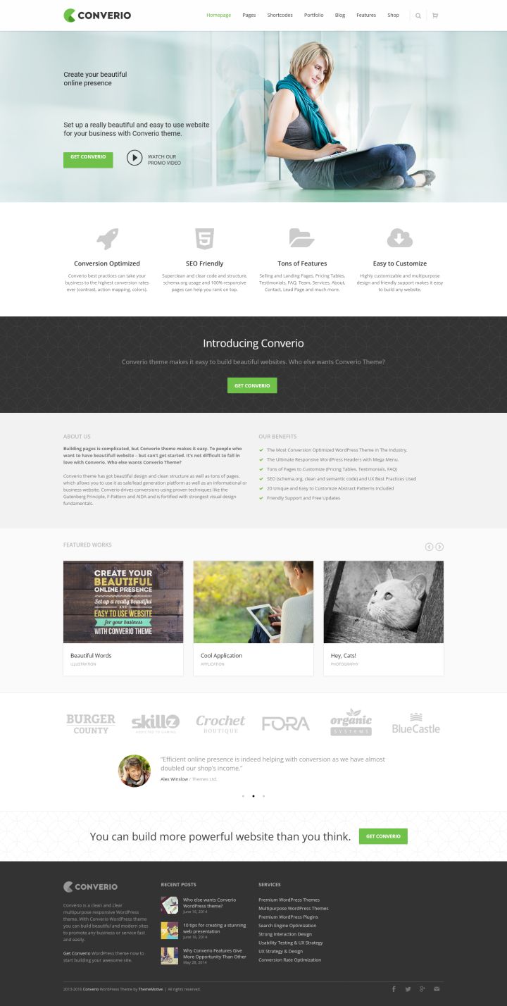 WordPress шаблон ThemeForest Converio