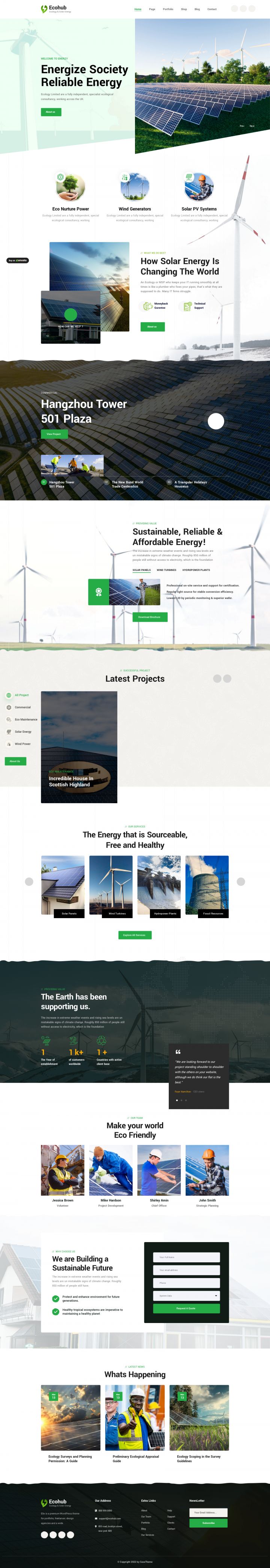 WordPress шаблон ThemeForest Ecohub