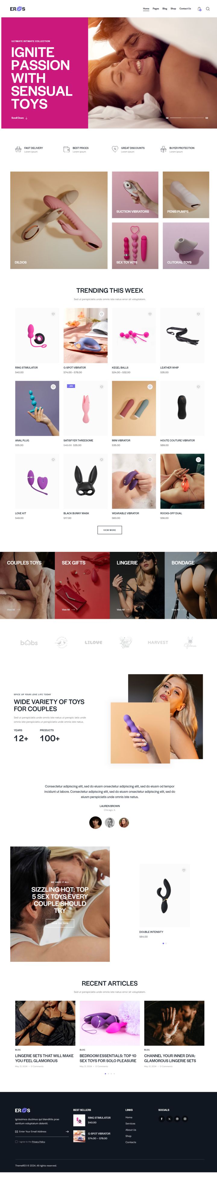 WordPress шаблон ThemeForest Eros