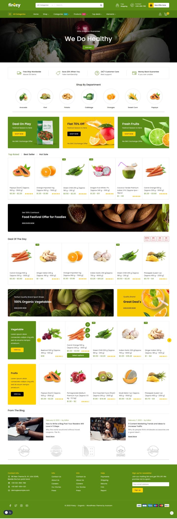 WordPress шаблон ThemeForest Firezy