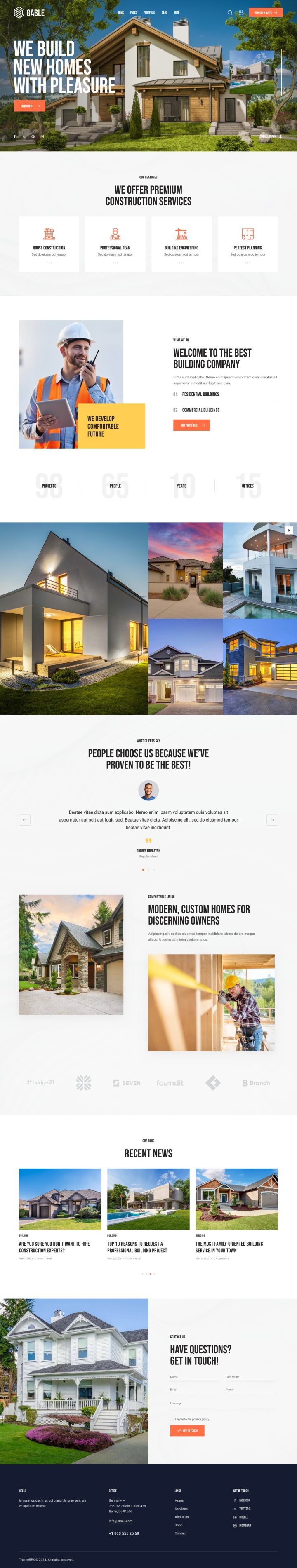 WordPress шаблон ThemeForest Gable