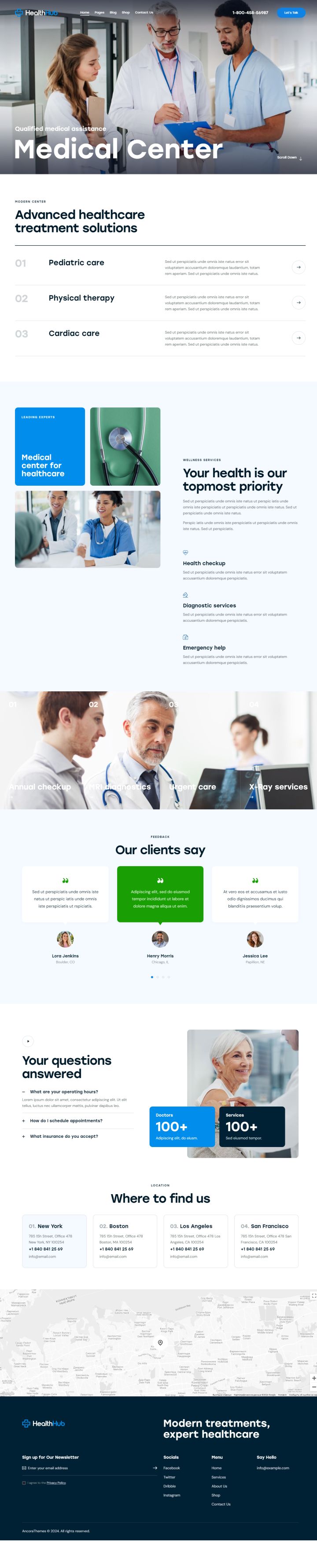 WordPress шаблон ThemeForest HealthHub