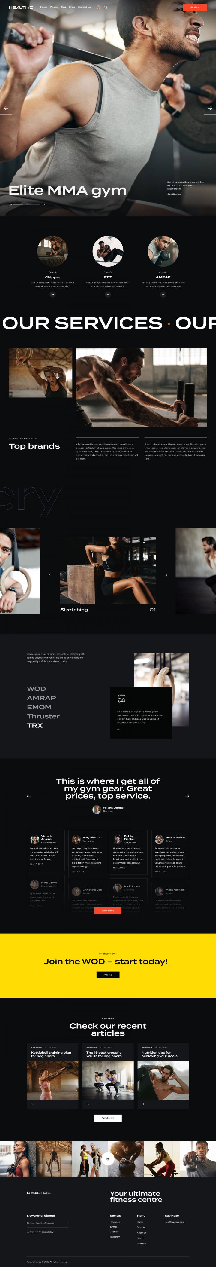 WordPress шаблон ThemeForest Healthic