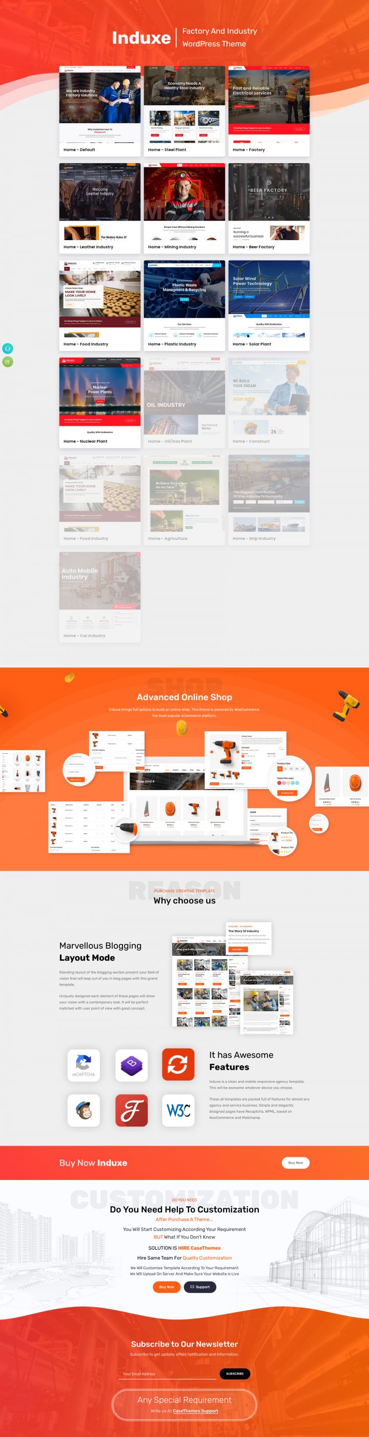 WordPress шаблон ThemeForest Induxe