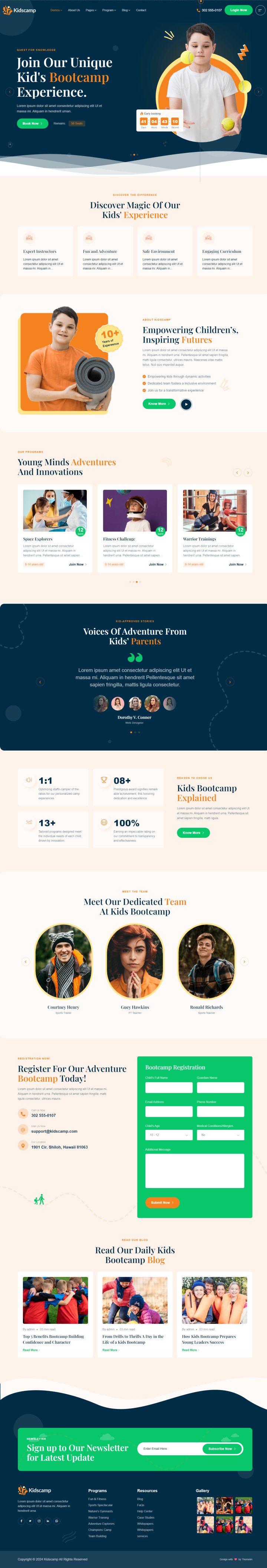 WordPress шаблон ThemeForest Kidscamp