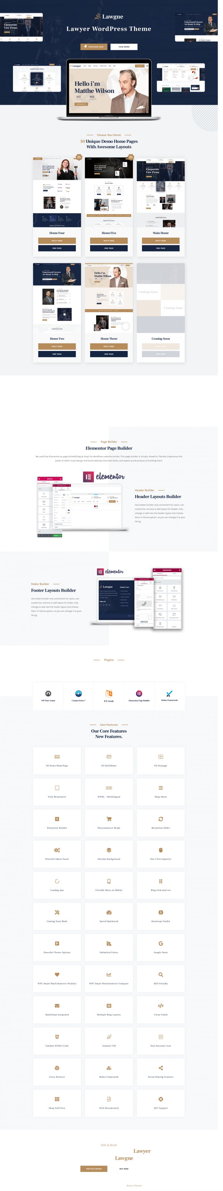 WordPress шаблон ThemeForest Lawgne