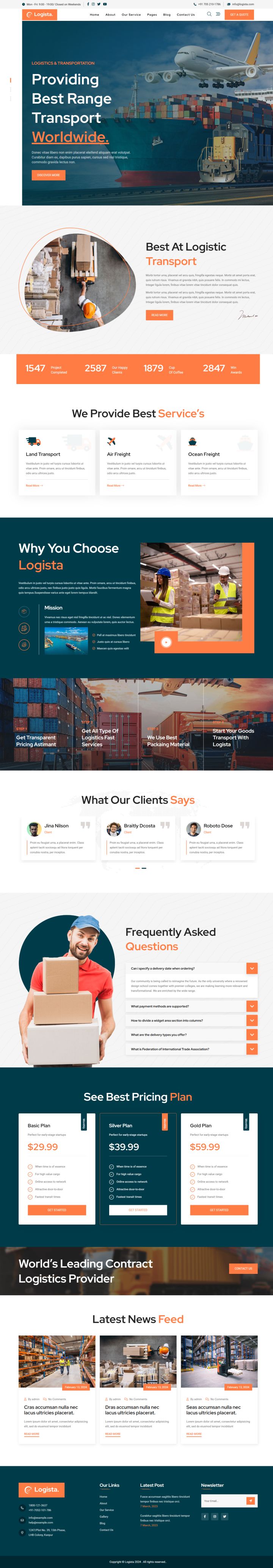 WordPress шаблон ThemeForest Logista