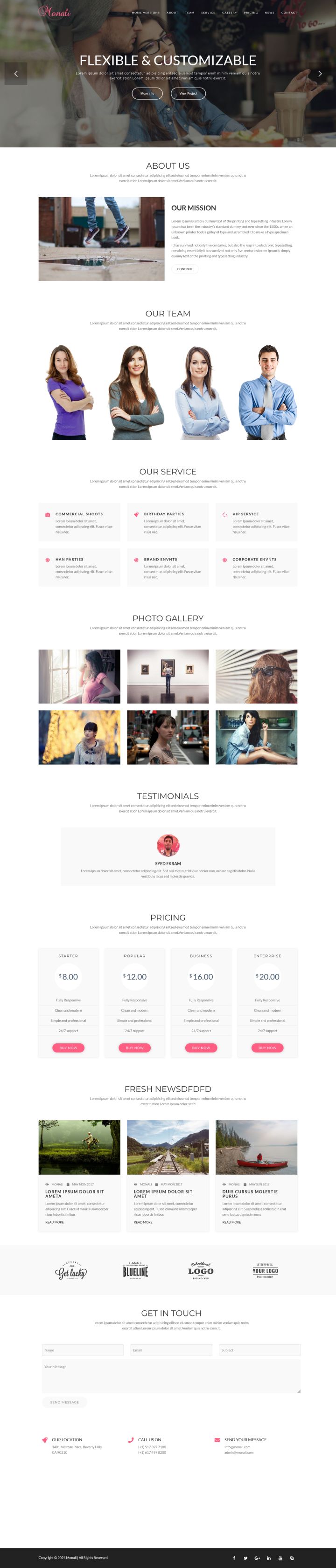 WordPress шаблон ThemeForest Monali