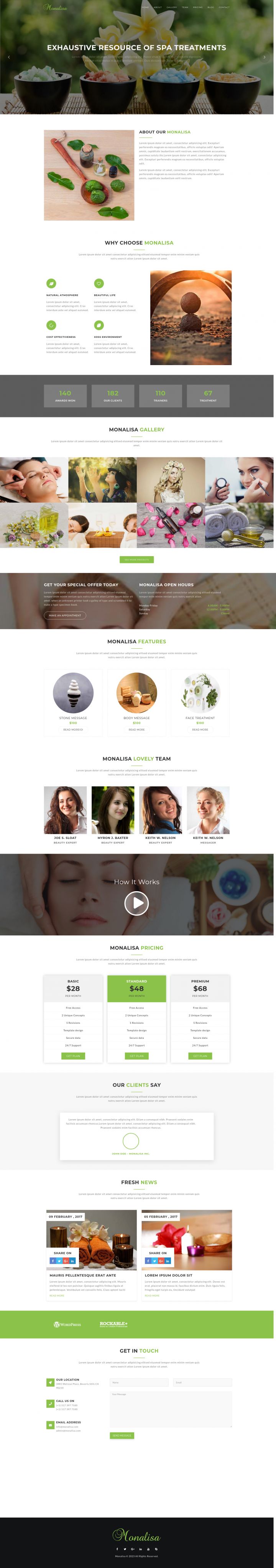 WordPress шаблон ThemeForest Monalisa