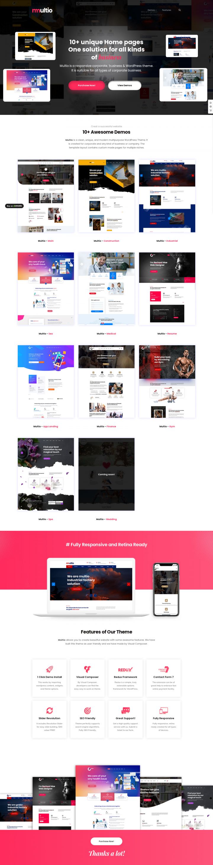 WordPress шаблон ThemeForest Multio
