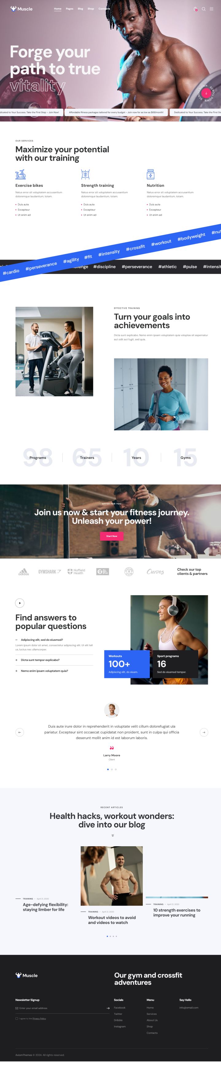 WordPress шаблон ThemeForest Muscle