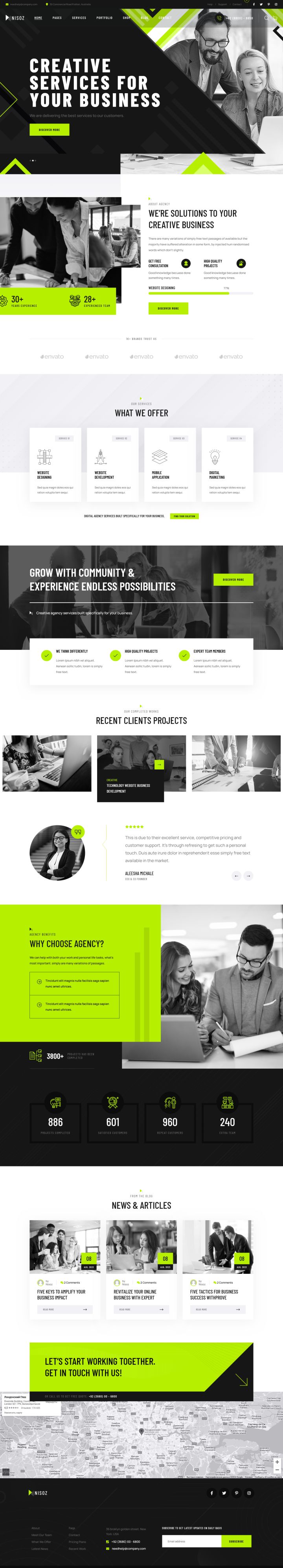 WordPress шаблон ThemeForest Nisoz