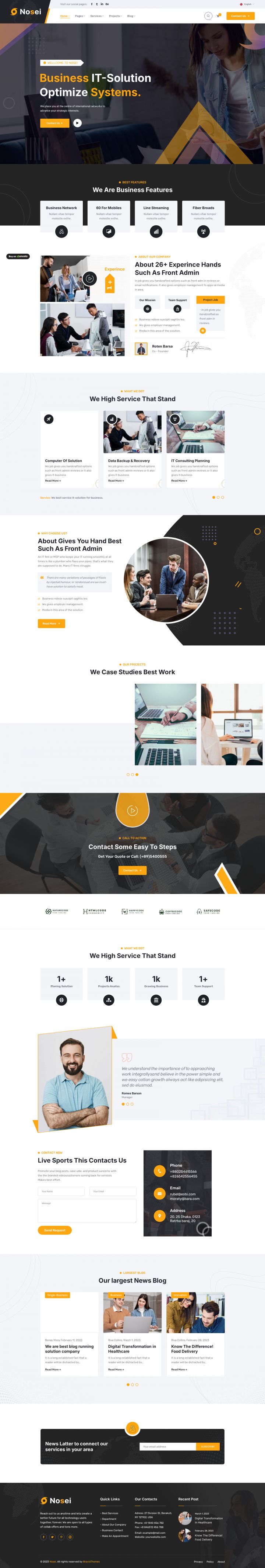 WordPress шаблон ThemeForest Nosei