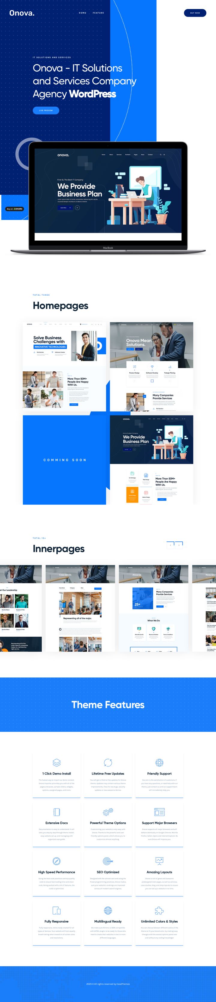 WordPress шаблон ThemeForest Onova