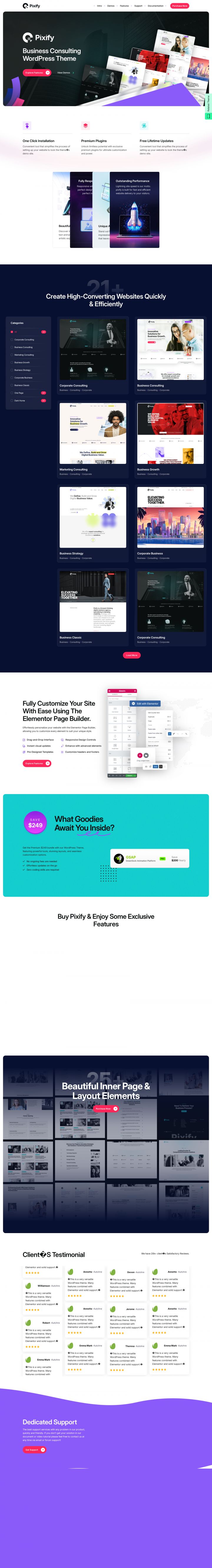 WordPress шаблон ThemeForest Pixify