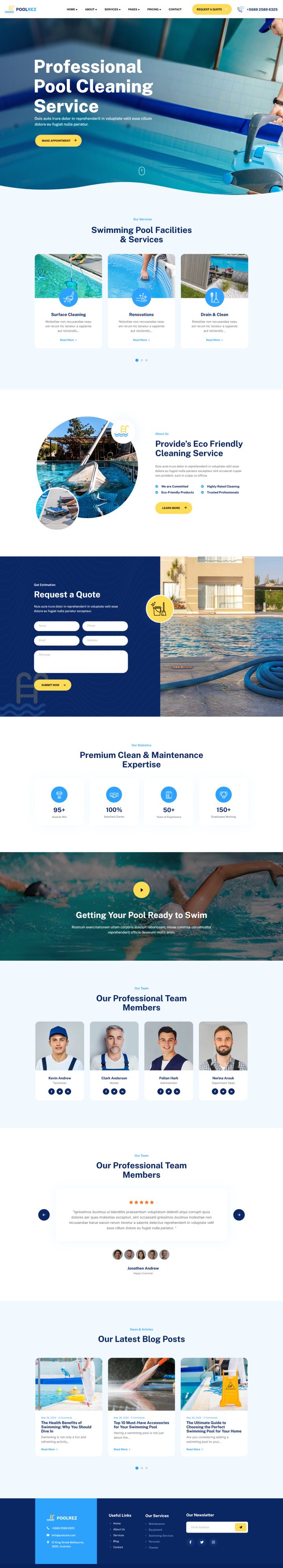 WordPress шаблон ThemeForest Poolrez