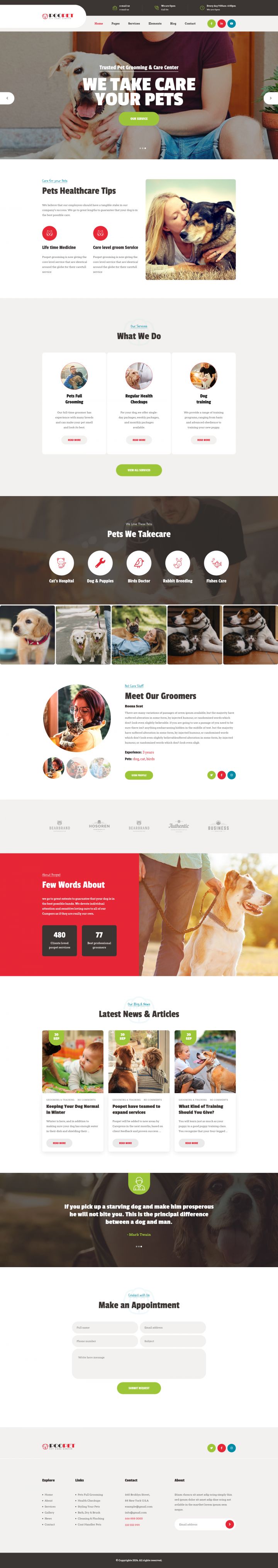 WordPress шаблон ThemeForest Poopet