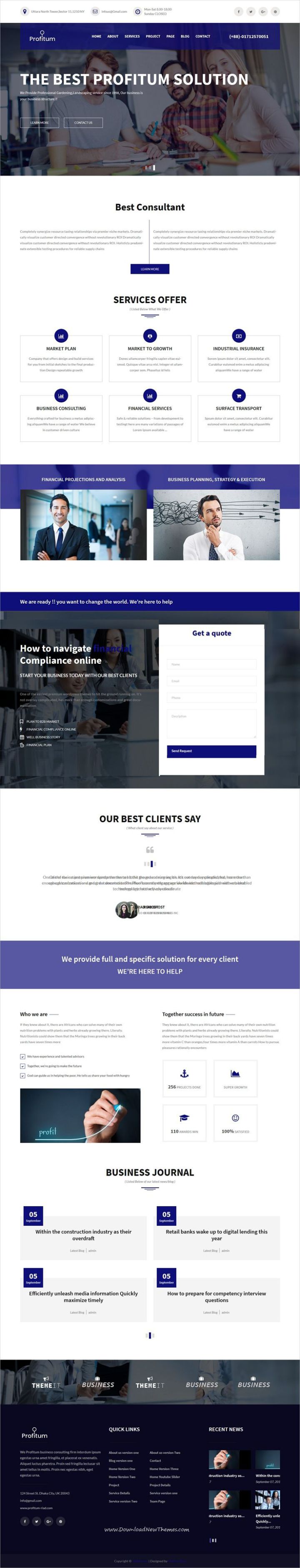 WordPress шаблон ThemeForest Profitum