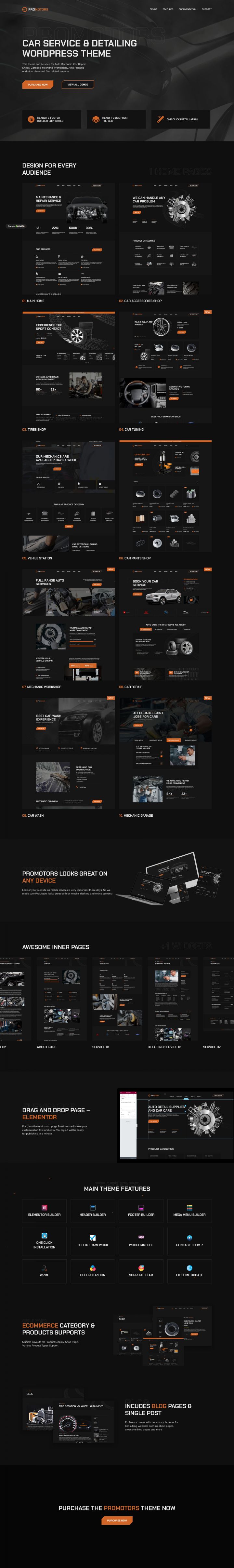 WordPress шаблон ThemeForest ProMotors