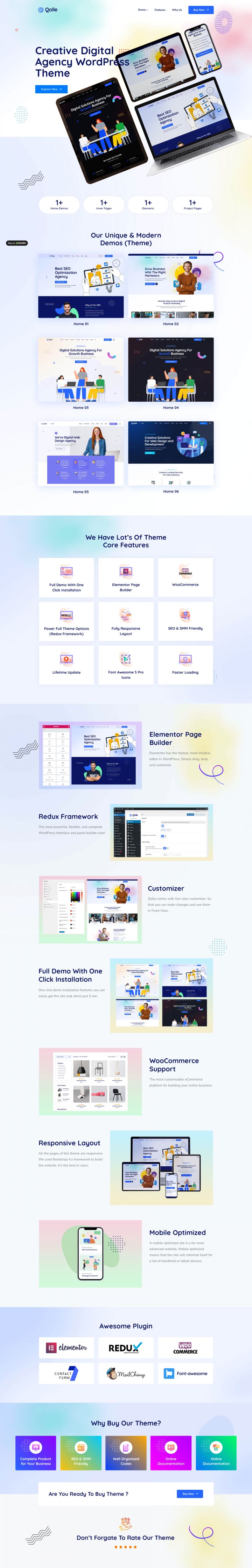 WordPress шаблон ThemeForest Qolle
