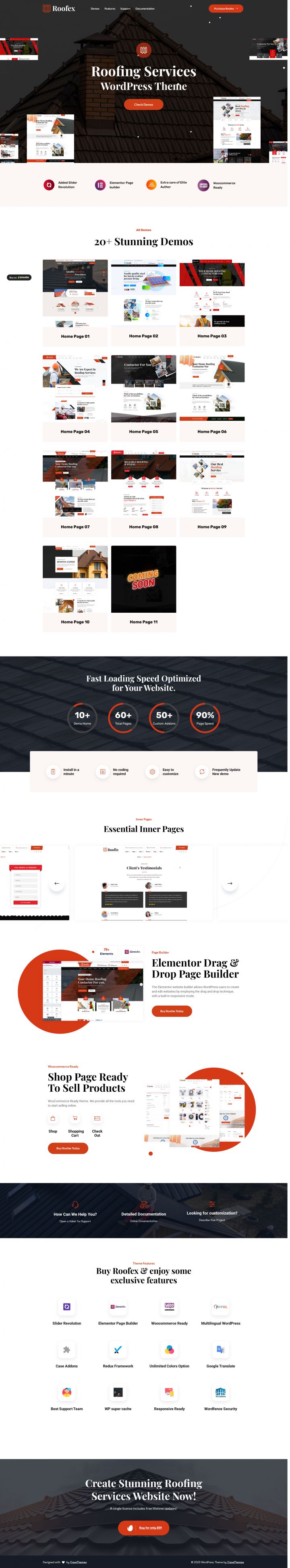 WordPress шаблон ThemeForest Roofex