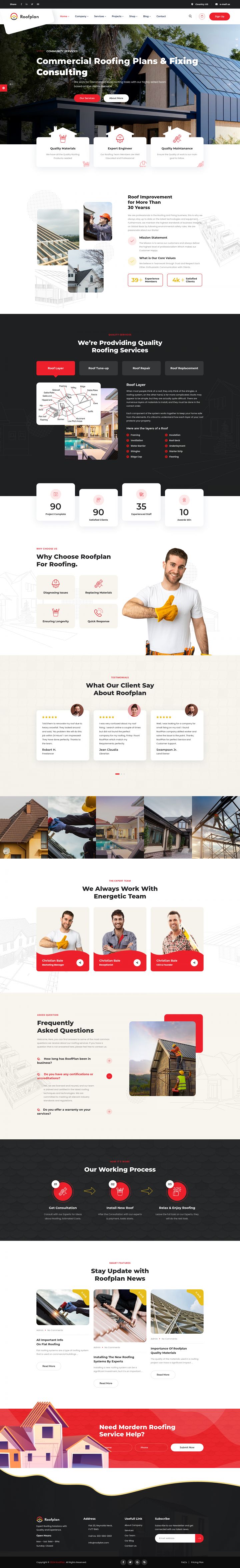 WordPress шаблон ThemeForest Roofplan