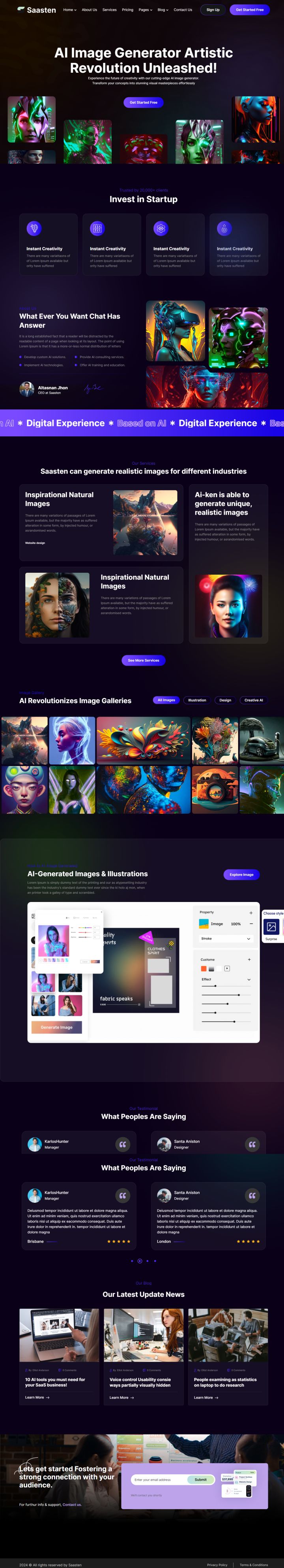 WordPress шаблон ThemeForest Saasten