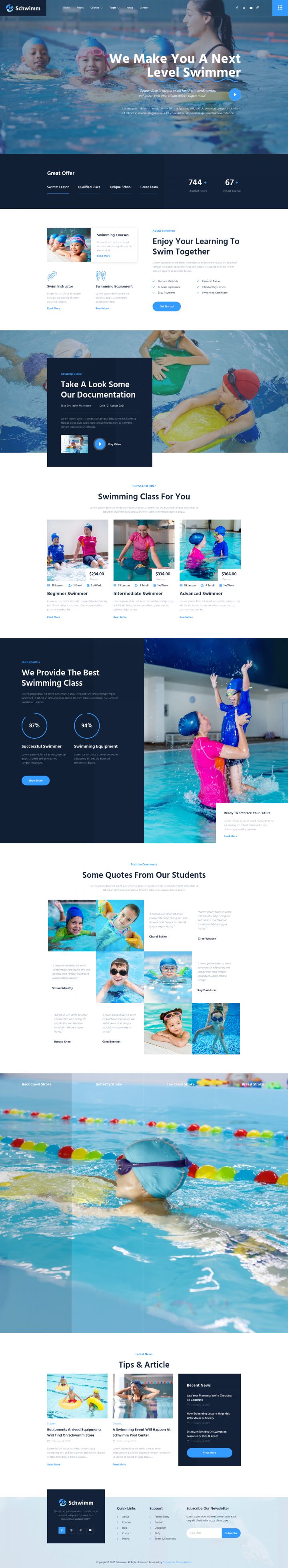 WordPress шаблон ThemeForest Schwimm