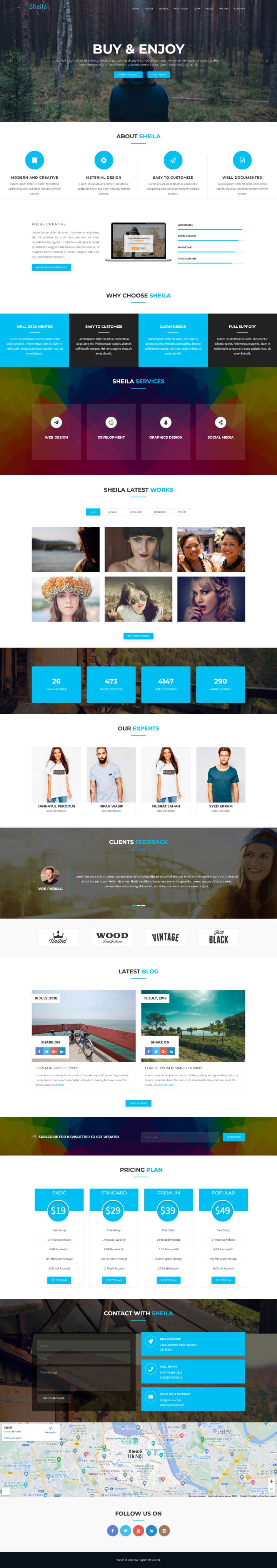 WordPress шаблон ThemeForest Sheila