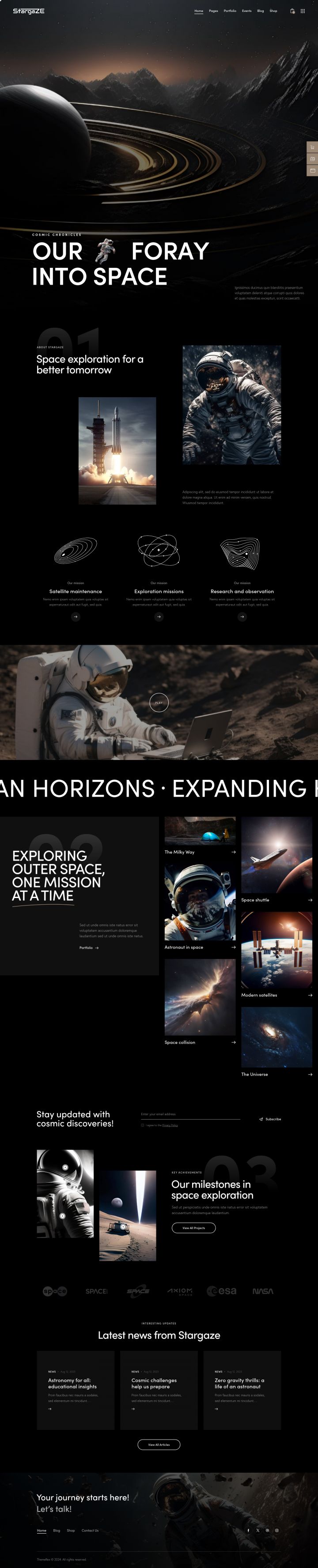 WordPress шаблон ThemeForest Stargaze