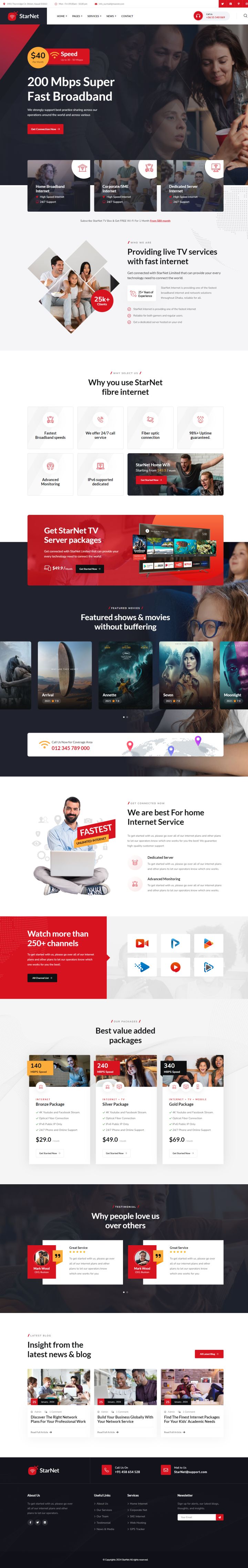 WordPress шаблон ThemeForest StarNet