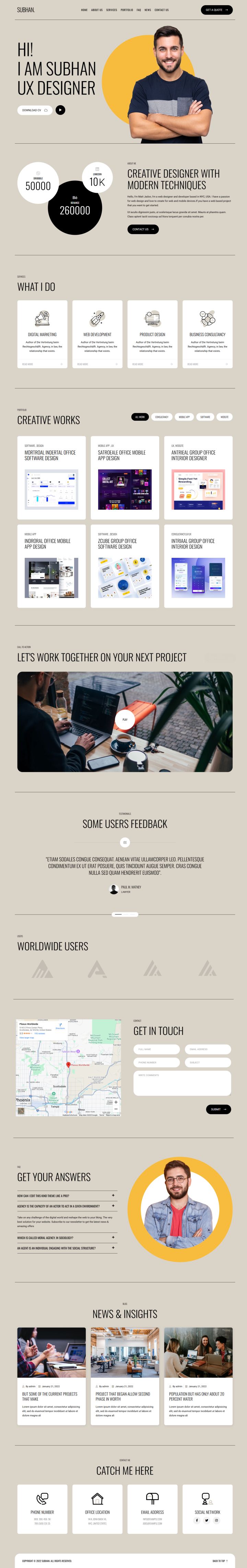 WordPress шаблон ThemeForest Subhan