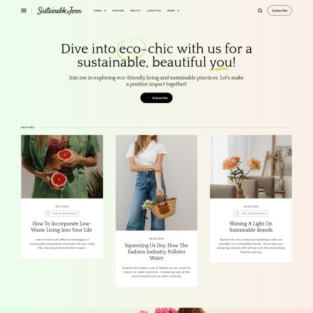 ThemeForest Sustainable Jenn