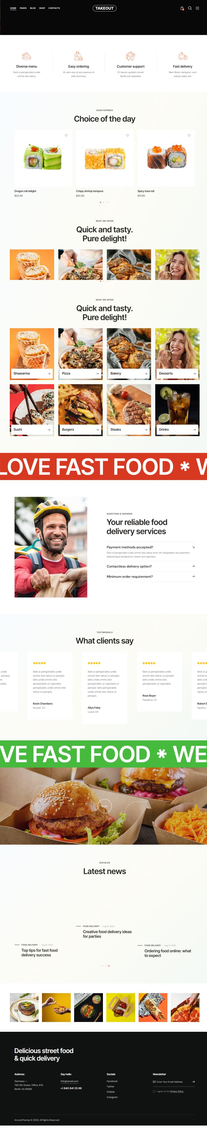 WordPress шаблон ThemeForest Takeout