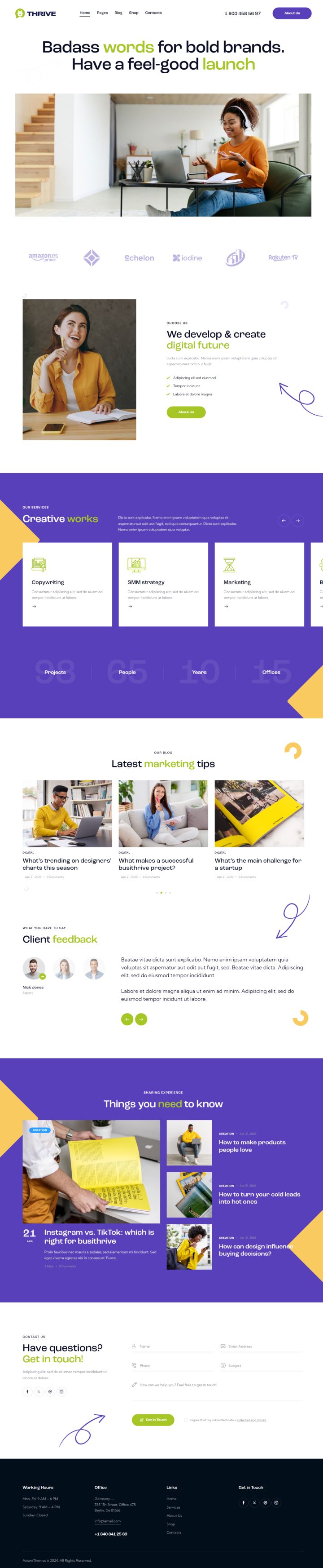 WordPress шаблон ThemeForest Thrive