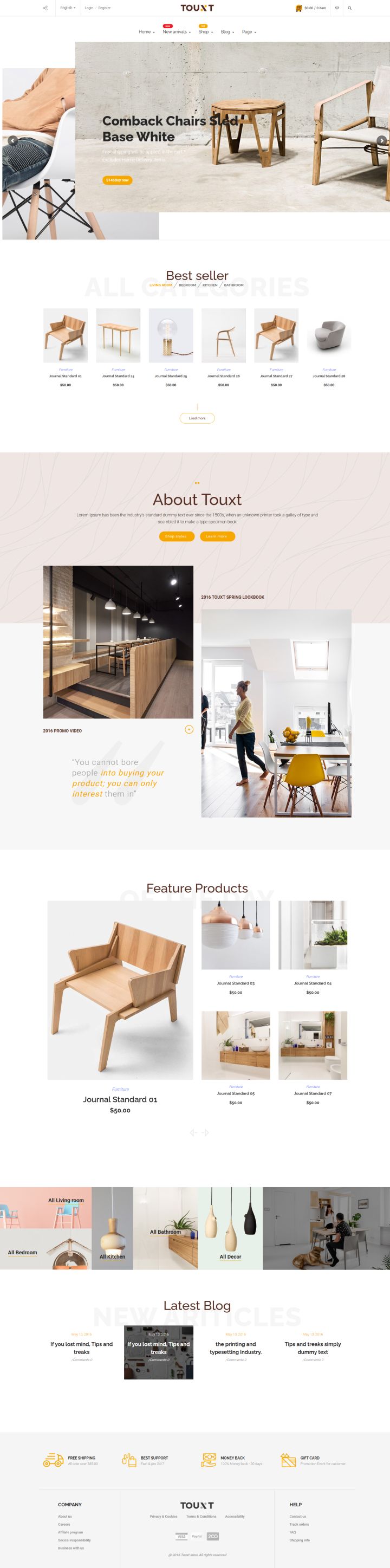 WordPress шаблон ThemeForest Touxt