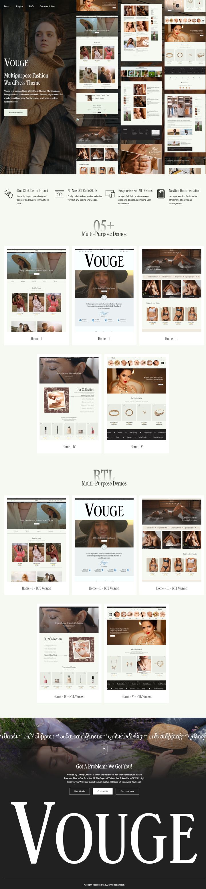 WordPress шаблон ThemeForest Vouge