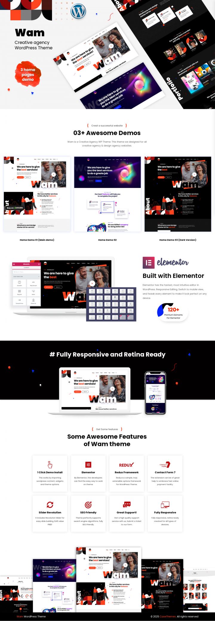 WordPress шаблон ThemeForest Wam