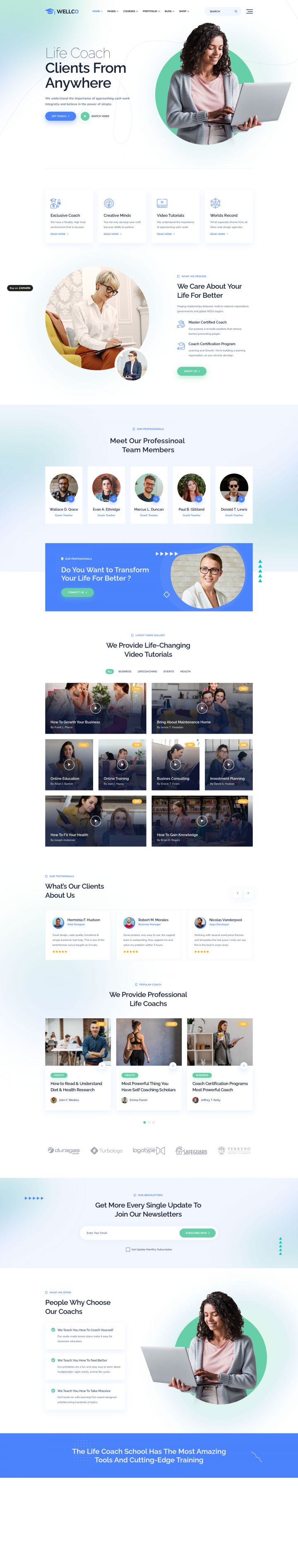WordPress шаблон ThemeForest Wellco