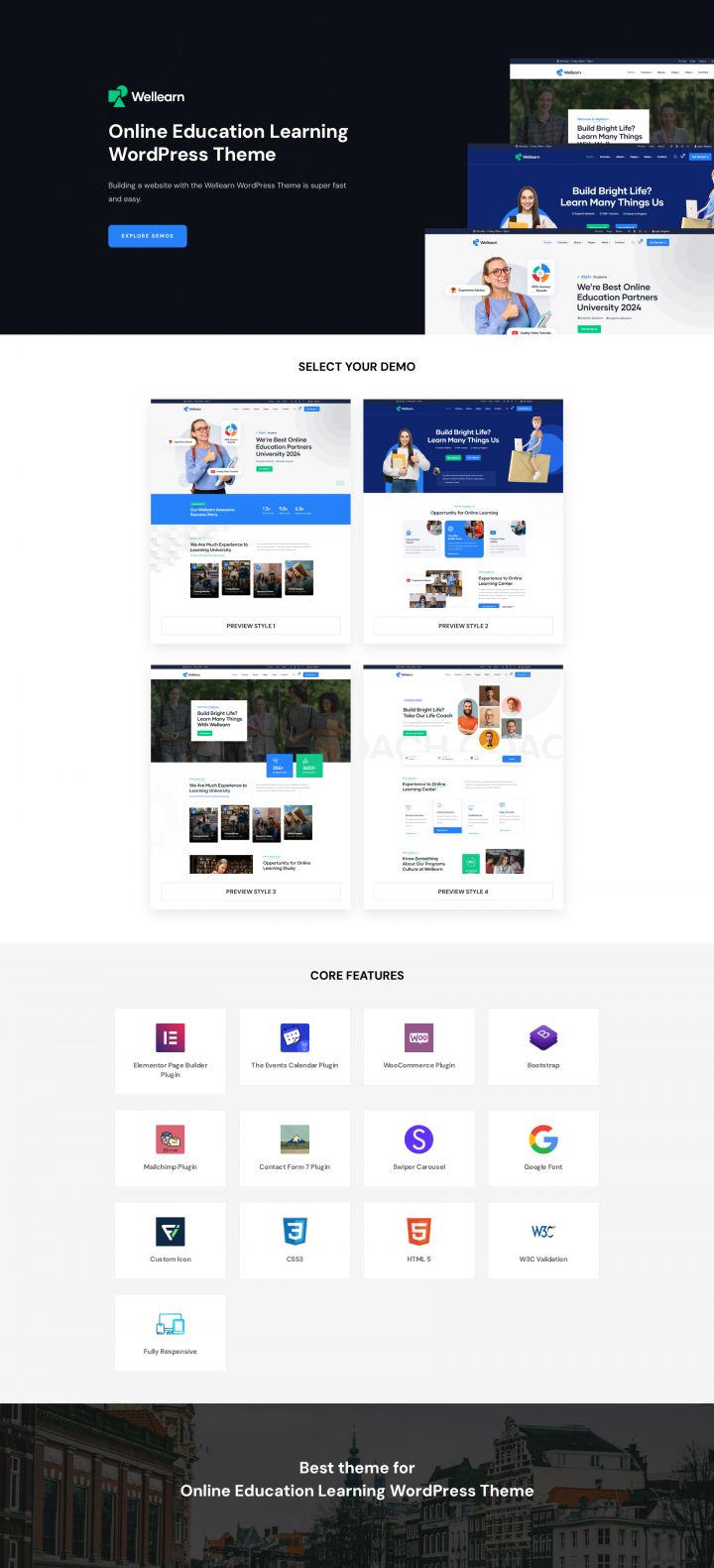 WordPress шаблон ThemeForest Wellearn
