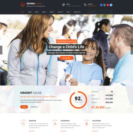ThemeForest Giving Hand