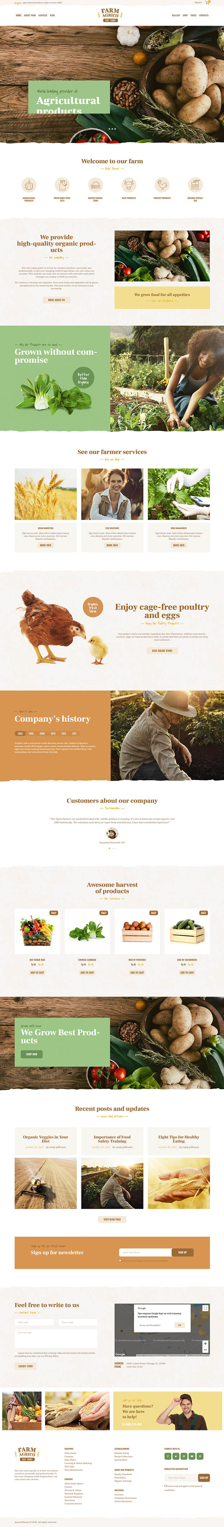 WordPress шаблон ThemeForest Farm Agrico