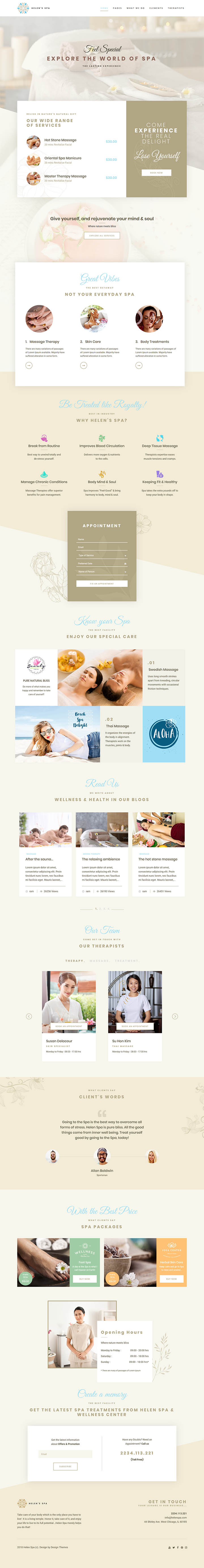 WordPress шаблон ThemeForest Helens Spa